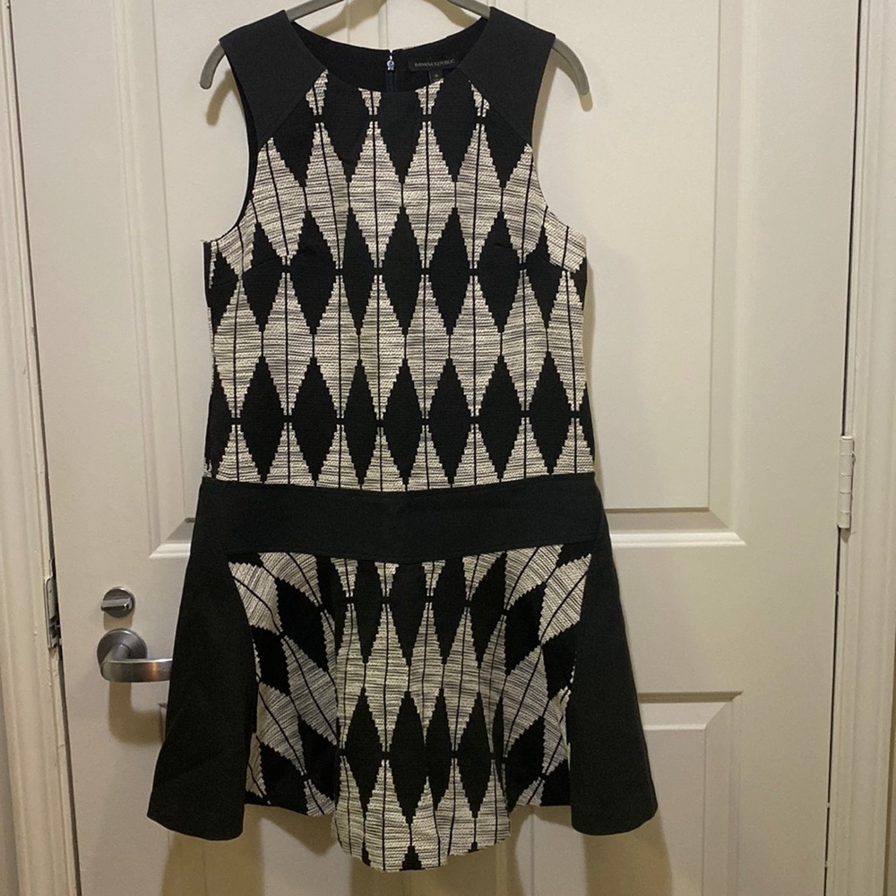 NWT Banana Republic Black Diamond Tweed Dress